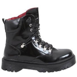 Bottines lacées Kari Black noir