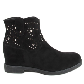 Bottes sur un coin caché Odessa Black noir