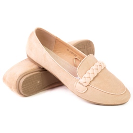 W. Potocki Mocassins femme en daim Potocki beige