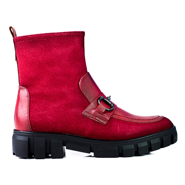 Bottes de travail pour femmes Vinceza rouges