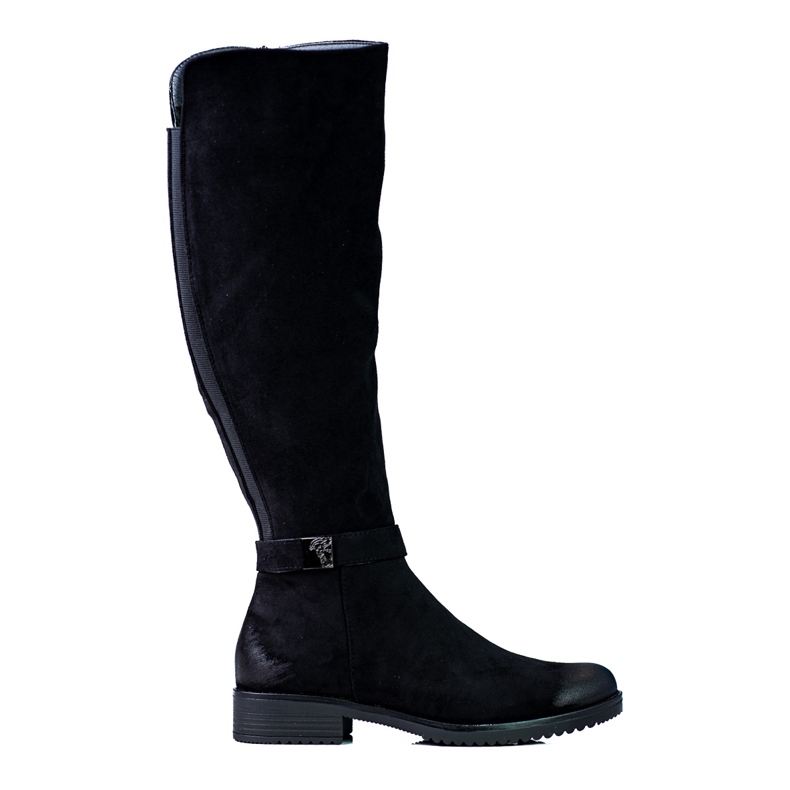 Bottes confortables en daim écologique noir Vinceza pour femmes le noir