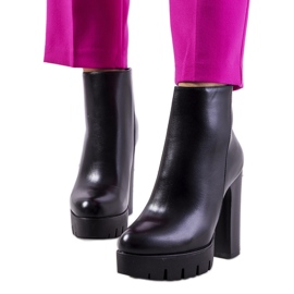 Bottines noires à talons Karlo