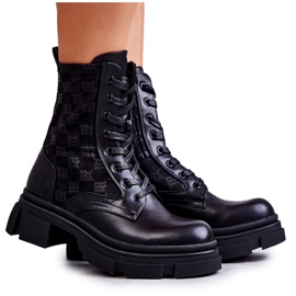 Bottes hautes pour femmes, nouées noires Verlon