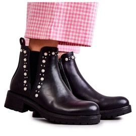 PG1 Bottes En Cuir Travailleurs Noir Ferra le noir