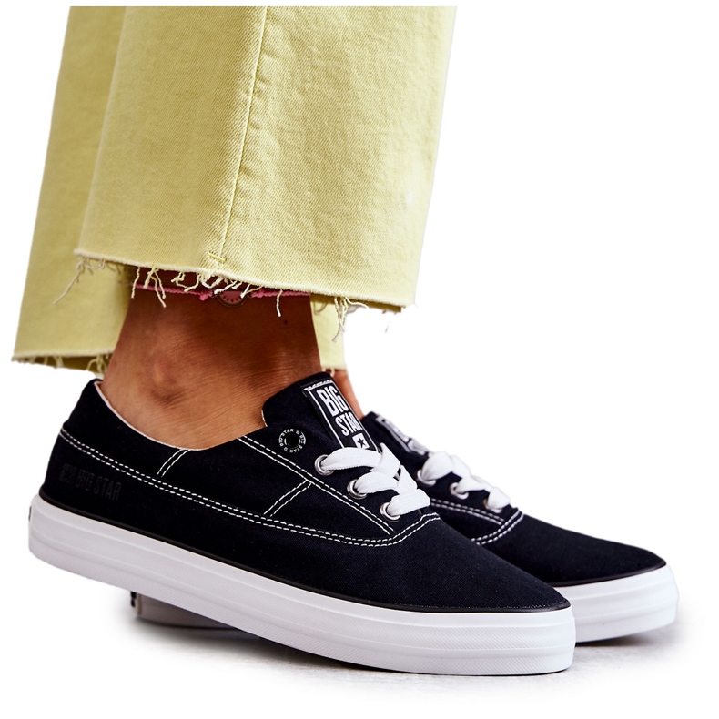 Baskets en tissu pour femme Big Star KK274019 Noir le noir Baskets en tissu pour femme Big Star KK274019 Noir le noir