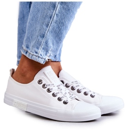 Baskets en cuir pour femmes Big Star KK274105 Blanc
