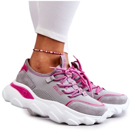 Baskets Femme Memory Foam System Big Star KK274030 Gris rose