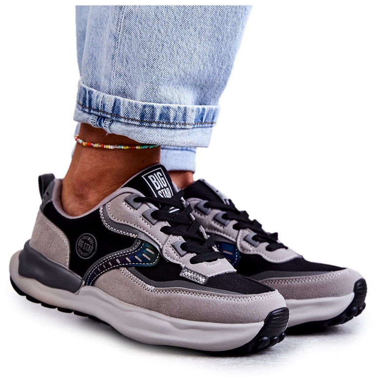 Baskets de sport femme Big Star KK274100 Noir-Gris le noir