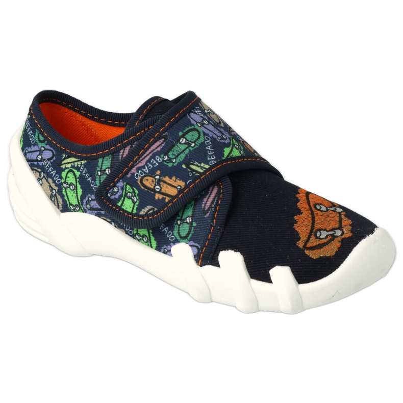 Befado chaussons enfants avec velcro 273Y345 noir le noir