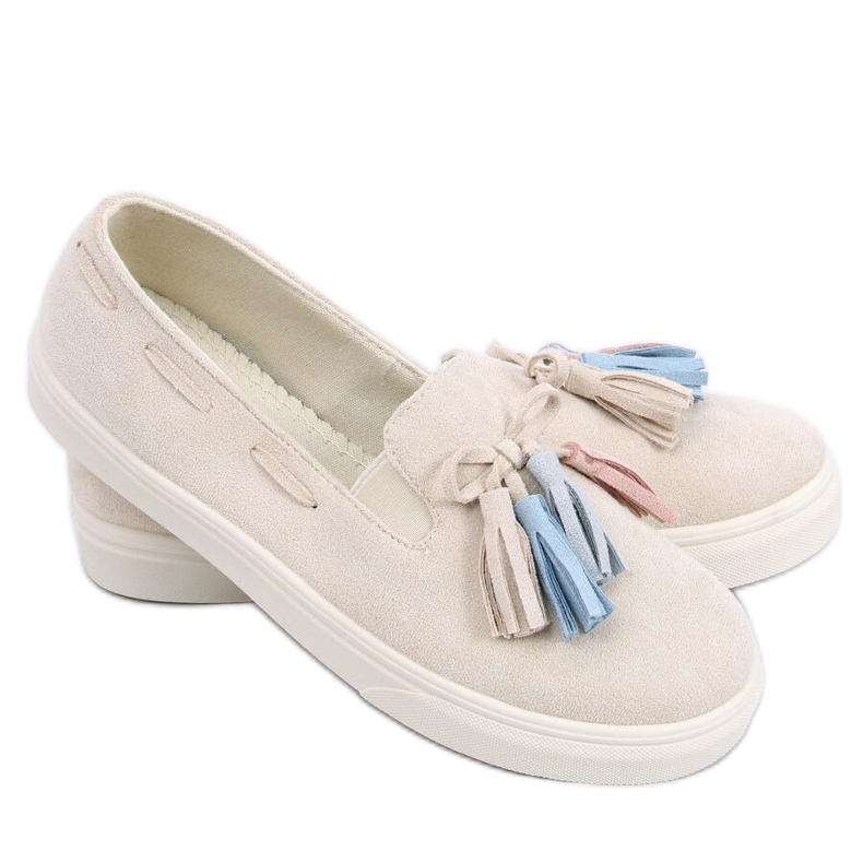PA1 Baskets Fall à franges Salma Beige