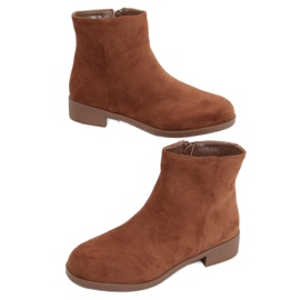 Bottines chelsea femme Verbe Camel en daim brun