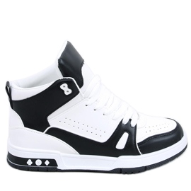 PA1 Baskets montantes noires Liam blanc
