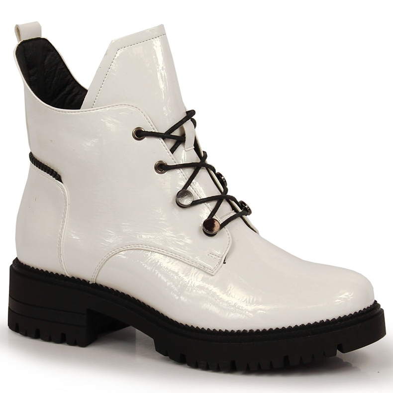 Chaussures pour femmes, vernis, blanc chaud Potocki blanche