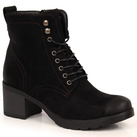 Bottes en daim isolées femme Potocki noires le noir