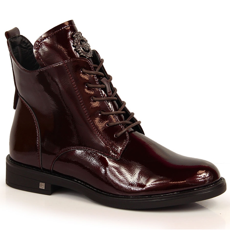 Chaussures femme, vernies, bordeaux, Potocki rouge