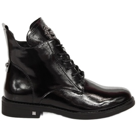 Bottes isolées laquées noires femme Potocki