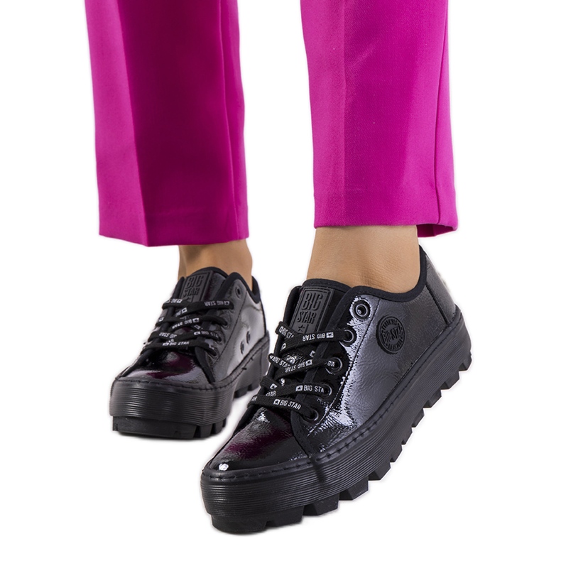 Baskets laquées noires Big Star KK274044 le noir