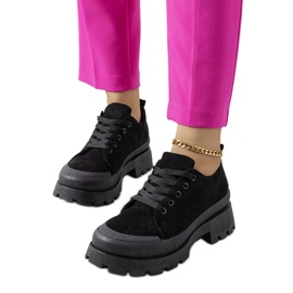 Baskets noires sur la plateforme Dearth le noir