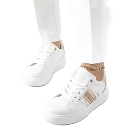 Baskets blanches sur la plateforme Goldsmi