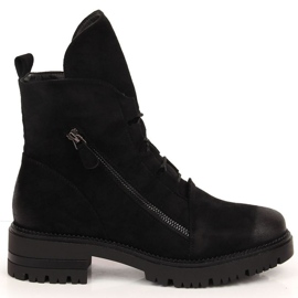 Bottes avec une fermeture éclair isolées Potocki W WOL94A noir
