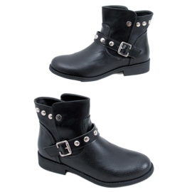 Les bottines plates Cressida Noir pour femme le noir