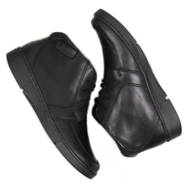 Łukbut Bottes confortables en cuir noir isolées pour femmes Lukbut 675 le noir