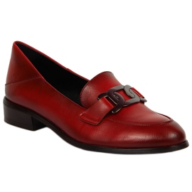Chaussures à talons pour femmes avec une décoration Vinceza bordeaux rouge