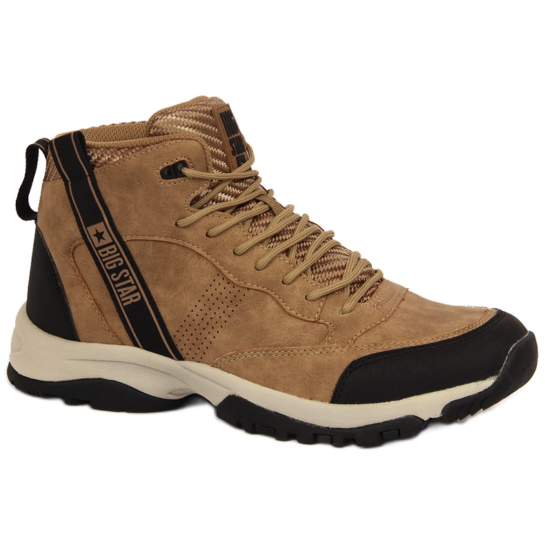 Chaussures trekking montantes homme beige Big Star KK174283 brun