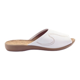 Befado chaussures pour femmes pantoufles 254d058 pantoufles blanc