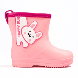Bottines Shelovet pour fille avec un lapin rose