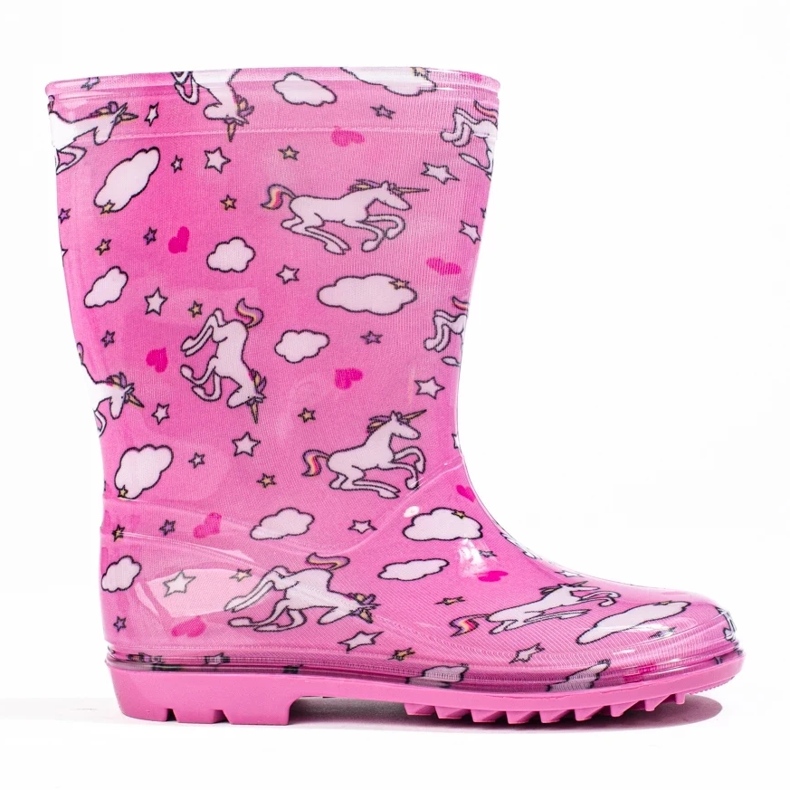 Bottines hautes fille à motif rose Bottines hautes fille à motif rose