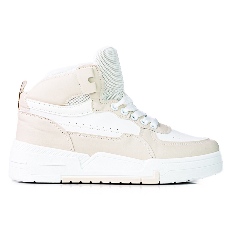 Baskets Shelovet pour femmes à tige haute, beige