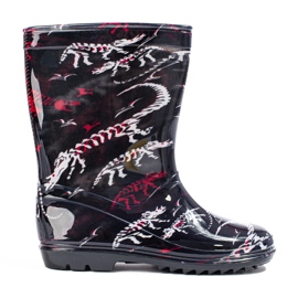 Bottes de pluie garçon grand avec motif Shelovet noir