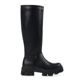 Bottes classiques pour femmes sur la plateforme Shelovet noir