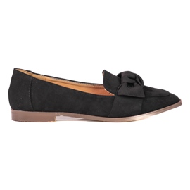 Mocassins Shelovet pour femmes en daim écologique noir