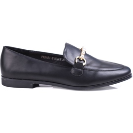 Mocassins femme Shelovet noir avec perles le noir