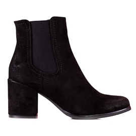 Bottines Jodhpur noires sur le poteau Shelovet