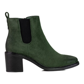 Bottines Chelsea Shelovet pour femmes vertes sur le poteau