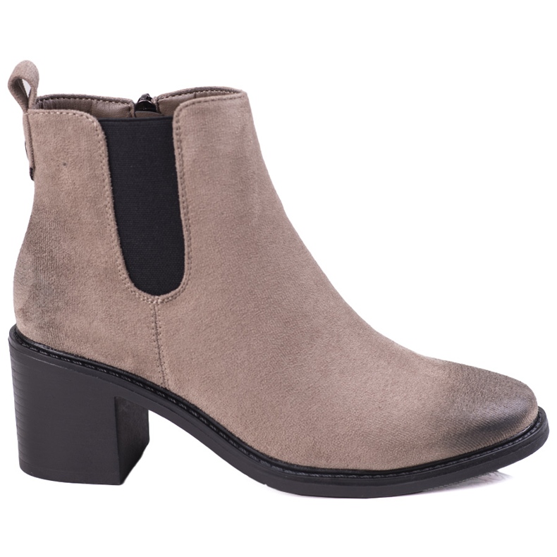 Bottes Chelsea beiges pour dames sur le poteau Shelovet