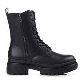 Ouvrières pour femmes avec une fermeture éclair Shelovet décorative noir