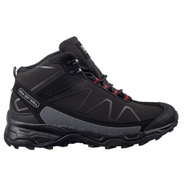 Chaussures de trekking hautes à lacets pour hommes DK noir