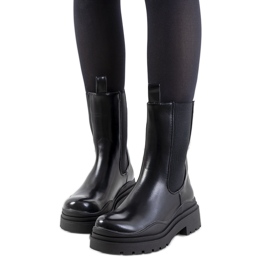 Bottes noires à semelle haute Nester le noir