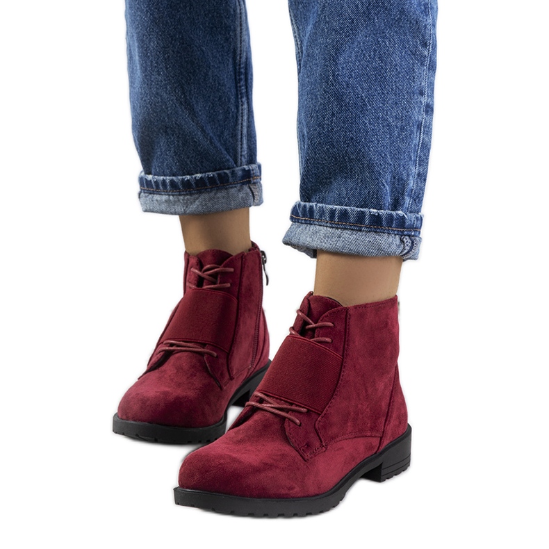 Bottines Manoella bordeaux rouge rouge Bottines Manoella bordeaux rouge rouge