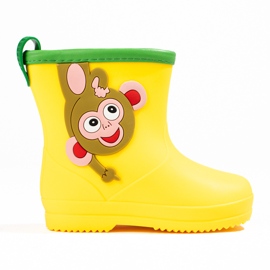 Bottines Shelovet garçon avec un singe jaune