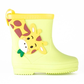 Bottines Shelovet garçon avec girafe multicolore jaune