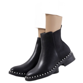 Bottes noires de Pinnella le noir Bottes noires de Pinnella le noir