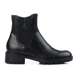 Bottines Jodhpur basses Shelovet, noires, en cuir écologique