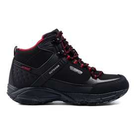 Chaussures de trekking à lacets DK pour hommes avec une tige haute noir