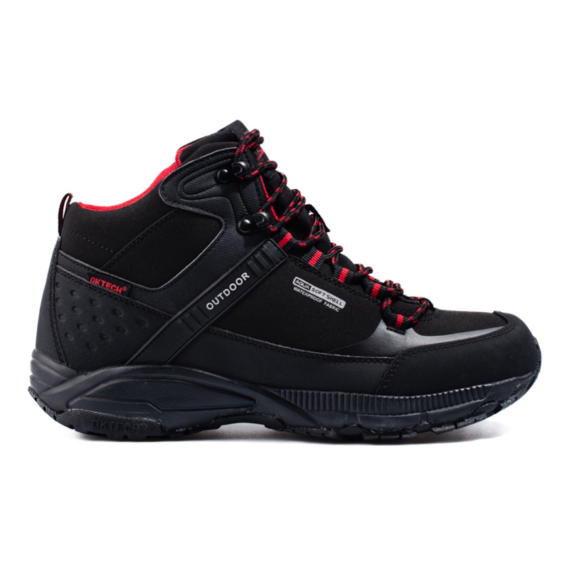 Chaussures de trekking à lacets DK pour hommes avec une tige haute le noir