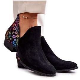 Bottines Maciejka en Cuir avec Mouchetures 04091-39 Noir multicolore